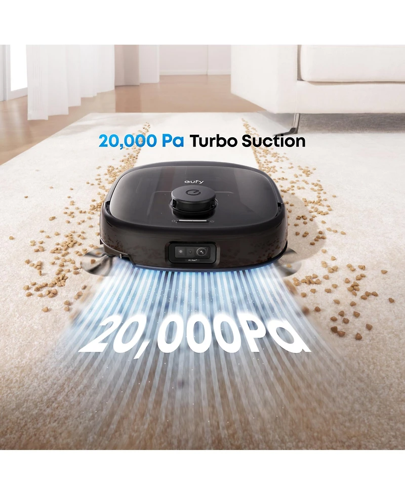 eufy E25 Omni Robot Vacuum Self-Cleaning All-in-One Station + eufy Rolling Brush and Brush Guard