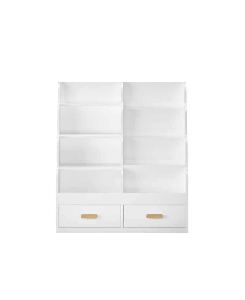 Streamdale Furniture Kids Bookshelf with 2 Storage Drawers and Toy Organizer