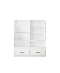 Streamdale Furniture Kids Bookshelf with 2 Storage Drawers and Toy Organizer