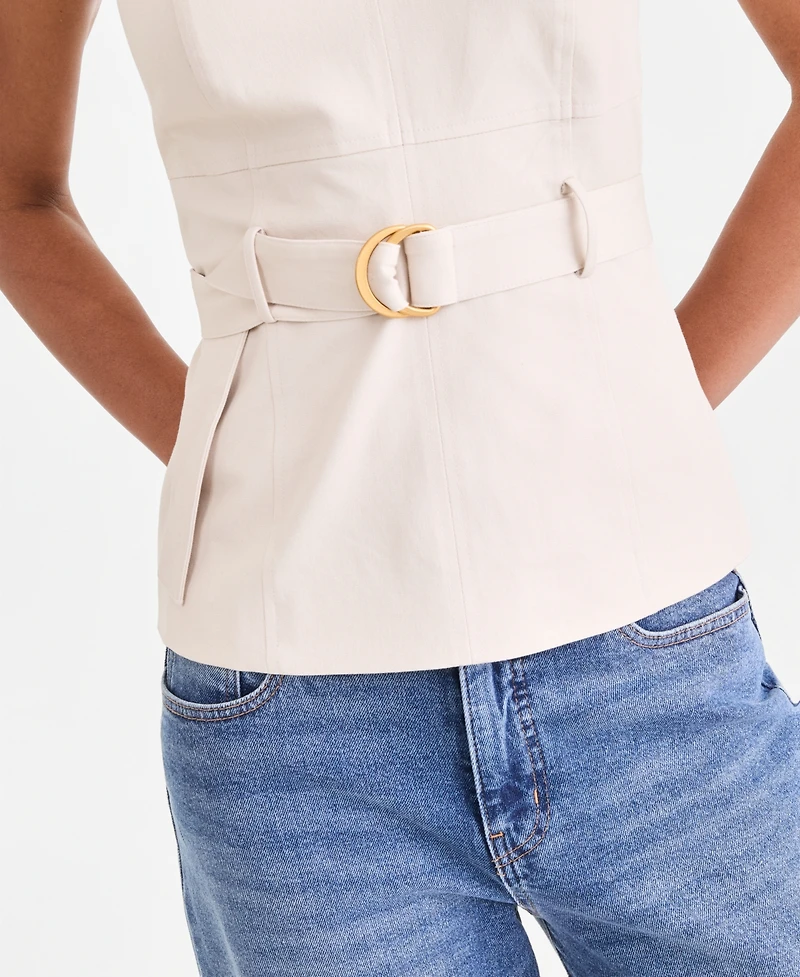 I.n.c. International Concepts Women's Belted Tank Top, Macy's Exclusive
