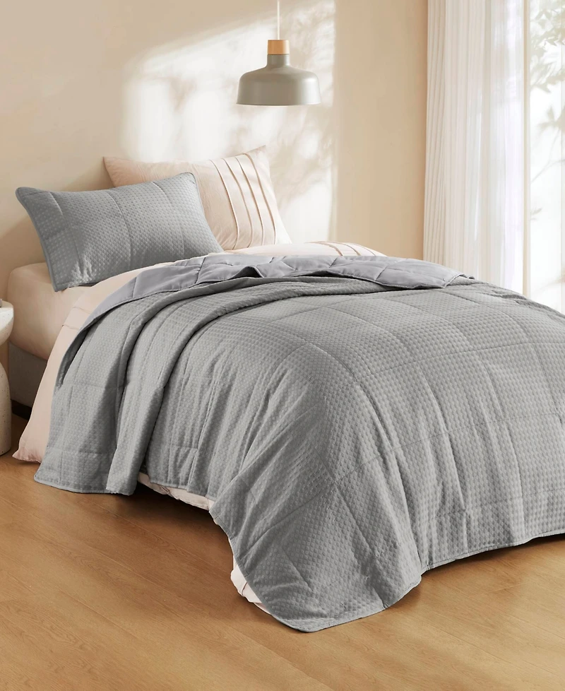 510 Design Mina Waffle Weave Textured 2-Pc. Quilt Set, Twin/Twin Xl