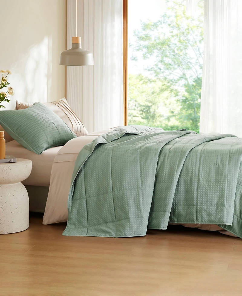 510 Design Mina Waffle Weave Textured 2-Pc. Quilt Set, Twin/Twin Xl