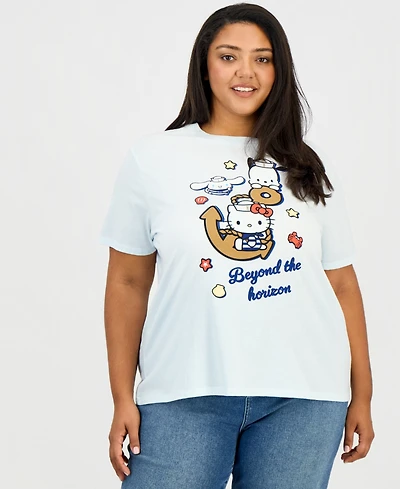 Love Tribe Trendy Plus Hello Kitty Graphic Print T-Shirt