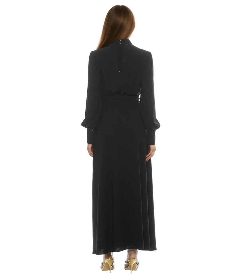 Alexia Admor Women's Isaliah Mockneck Blouson Sleeve Maxi Dress