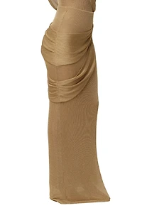 Jluxlabel Women's Opulent Metallic Maxi Skirt