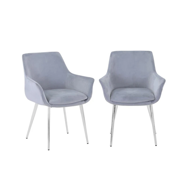 Jofran Stella Contemporary Modern Upholstered Platinum Dining Chair