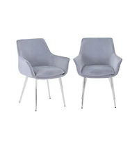Jofran Stella Contemporary Modern Upholstered Platinum Dining Chair