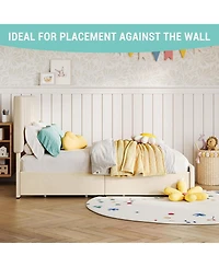 gaomon Bed Frame with Adjustable Headboard and 4 Storage Drawers, Soft Upholstered Platform Frames Wooden Slats Support