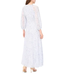 Parker Women's Balloon-Sleeve Twist-Front Maxi Dress