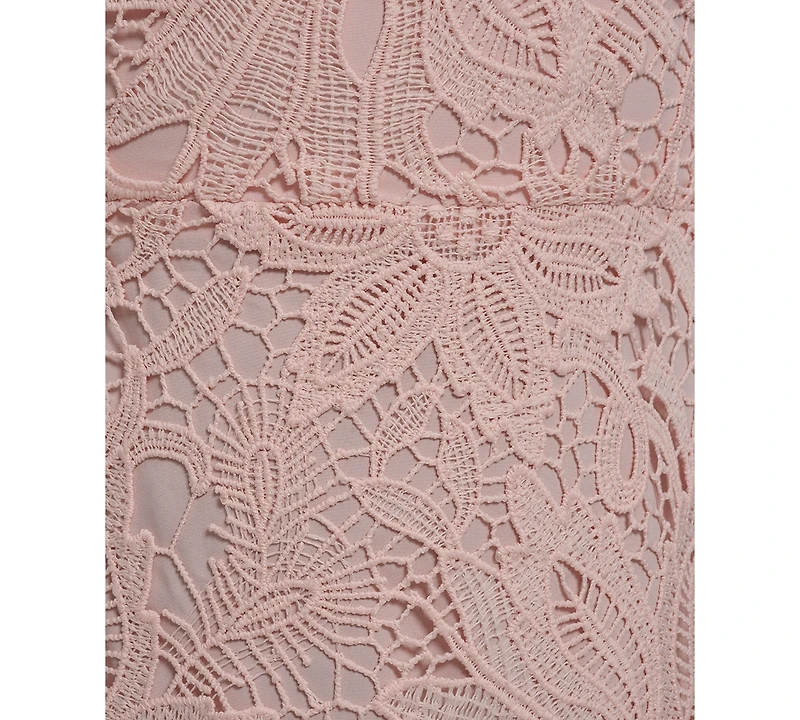 Vince Camuto Women's Lace Detail Fit and Flare Dress