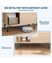 gaomon Modern 3-Tier Accent Cabinet with Doors