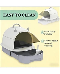 Zeus & Ruta Easy to Clean Cat Litter Box