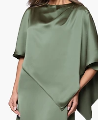 Xscape Women's Long Satin Overlay Ball Gown