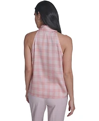 Calvin Klein Women's Sleeveless Tie-Neck Top