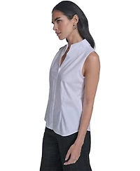 Calvin Klein Women's Sleeveless Button-Down Top