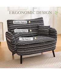 Streamdale Furniture Modern two-seater sofa with armrests, pillows, and storage pockets