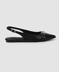 Berness Women's Rio02 Slingback Flats with Gold-Tone Bit