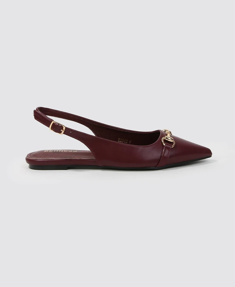 Berness Women's Rio02 Slingback Flats with Gold-Tone Bit