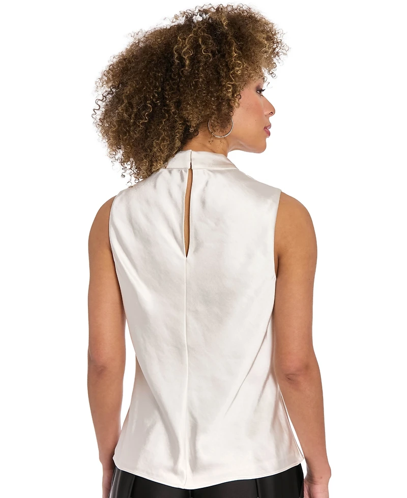 Muse Women's Draped Mock Neck Top