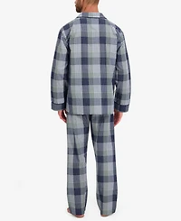 Hanes Men's Woven Button Down Pajama Sleep Set