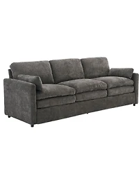 Streamdale Furniture Gray 89" Cozy Upholstered 3-Seater Oversized Comfy Cloud Sofa with Plush Double Cushions.