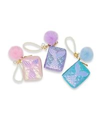 Zomi Gems Girls Mermaid Tail Wallet with Pom-Pom & Pearl Strap, Purple