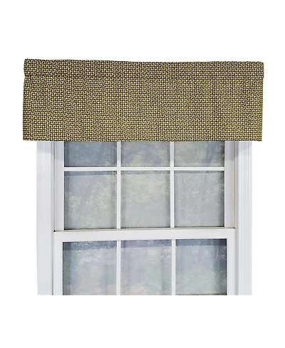 Rlf Home Cabana Trellis Window Treatment Tailored Premium Quality Valance 3" Rod Pocket 50" x 14" Yellow