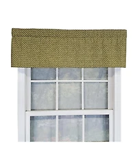 Rlf Home Cabana Trellis Window Treatment Tailored Premium Quality Valance 3" Rod Pocket 50" x 14" Yellow