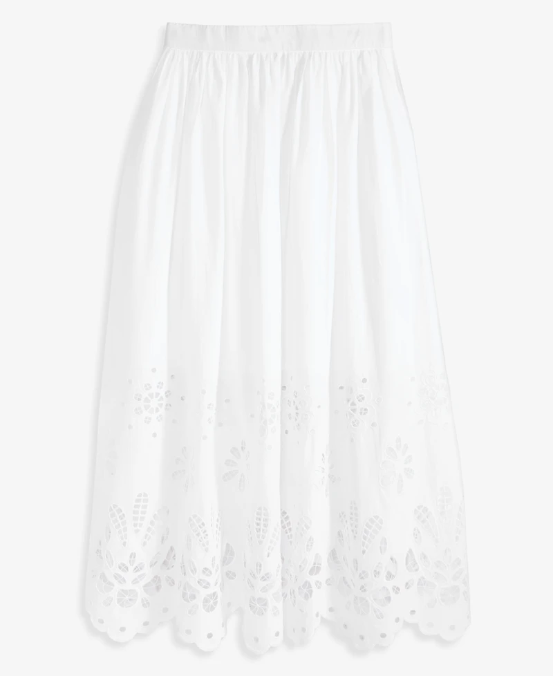 I.n.c. International Concepts Women's Cotton Eyelet Lace Midi Skirt, Macy's Exclusive