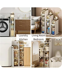 gaomon “Slim 3-Tier Bathroom Storage Cabinet with Drawers & Wheels”