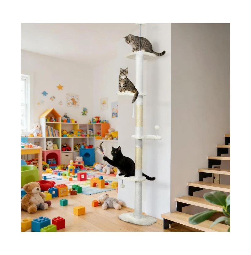 Zeus & Ruta Floor to Ceiling Cat Tree