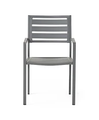 Streamdale Furniture Outdoor Modern Aluminum Dining Chair (Set of 2)