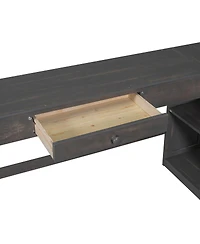 Streamdale Furniture Full Size Loft Bed with U-shaped Desk, Drawers & Storage