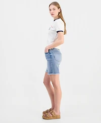 Celebrity Pink Women's Mr. Basic Bermuda Mid-Rise Shorts