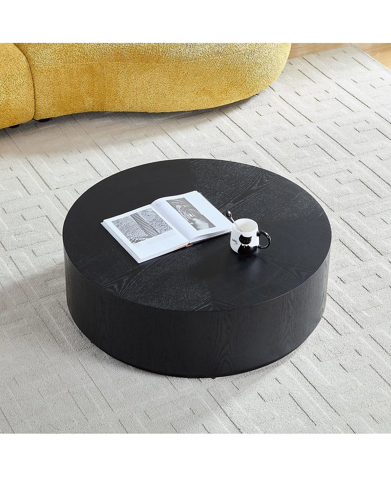 Streamdale Compact Modern Coffee Table with Sturdy Pedestal Base