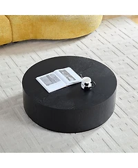 Streamdale Compact Modern Coffee Table with Sturdy Pedestal Base