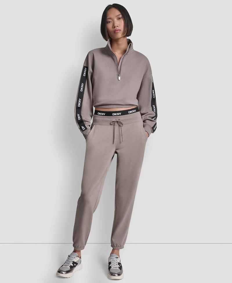 Dkny Sport Women's Classic Logo Elastic High-Rise Sweatpants