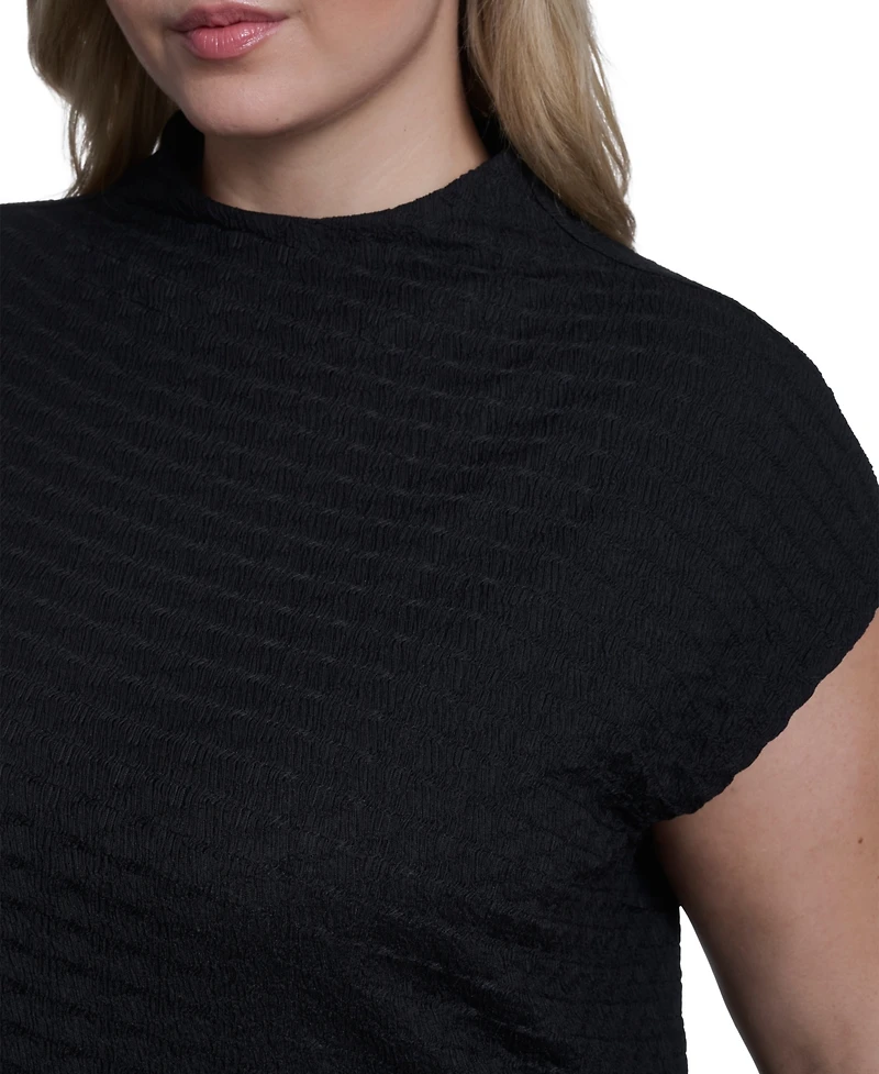 Calvin Klein Plus Knit Cap Sleeve Top