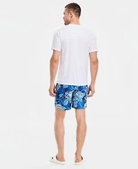 Calvin Klein Mens Short Sleeve Swim Rash Guard Quick Dry 7 Swim Trunks