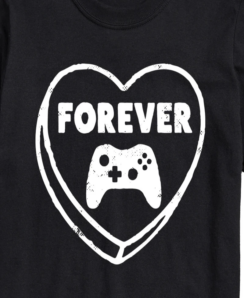 Airwaves Men's Forever Heart Video Games Printed Short-Sleeve Graphic T-Shirt