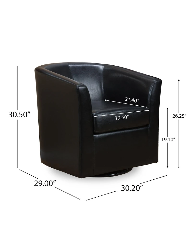 Streamdale Furniture Streamdale Corley Club Chair: Swivel Barrel Chair for Statement Seating