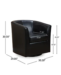 Streamdale Furniture Streamdale Corley Club Chair: Swivel Barrel Chair for Statement Seating