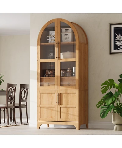 Streamdale Furniture 71" Arched Kitchen Pantry Cabinet