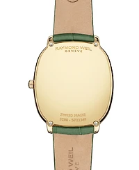 Raymond Weil Men's Toccata Green Leather Watch, 32x36mm