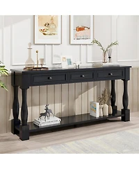 Streamdale Furniture Console Table with Drawers and Shelf