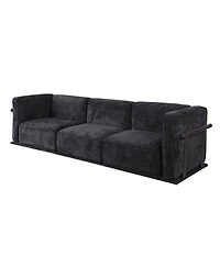 Streamdale Furniture Fashionable modular chenille sofa with iron and wood frame, Black