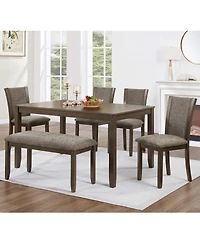 Streamdale Furniture Wooden Dining Chairs Set of 4 with Padded Seat, Upholstered Side Chair
