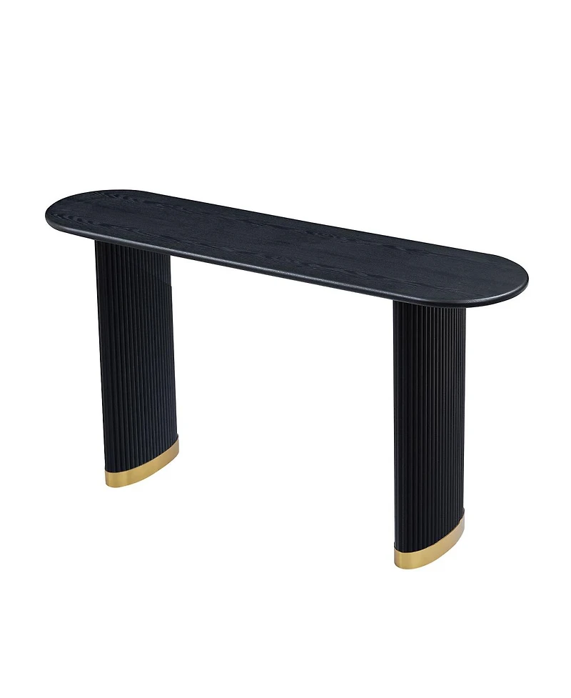 Streamdale Furniture Narrow Console Table with Stainless Steel Legs