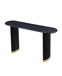 Streamdale Furniture Narrow Console Table with Stainless Steel Legs