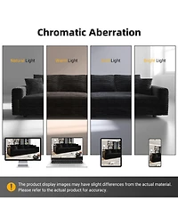 Streamdale Plush Corduroy 4-Seat Sofa, Modern Comfy Upholstered Cloud Couch, Black